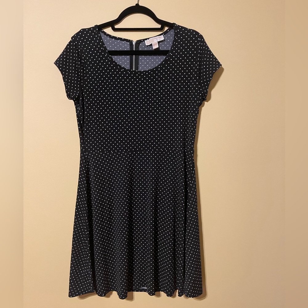 MIDI Women’s Black & White Polka Dot Dress Michael Kors Gently Used
